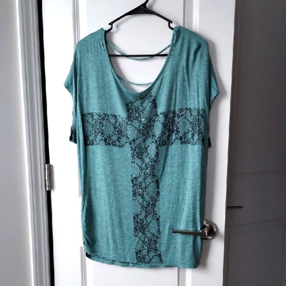 Vanity Green Graphic Relaxed T-Shirt Xl